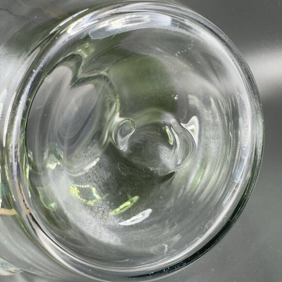 Mid Century Glass Pitcher Carafe Jug Hand Blown Pitcher Green Clear Ombré VTG - Picture 6 of 15